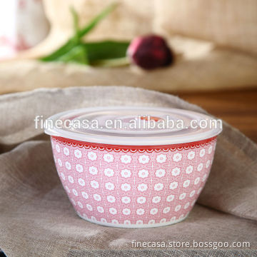 Elegant Style New Bone China Sealed Bowl with Silicon Lid of Oriental Manor